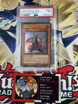 Yugioh PSA 9 Harpie's Pet Baby Dragon EOJ-EN013 1st Edition Ultimate Rare - Image 1