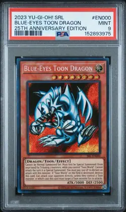 2023 Yugioh SRL Blue-Eyes Toon Dragon 25th Anniversary Edition PSA Mint 9 - Image 1