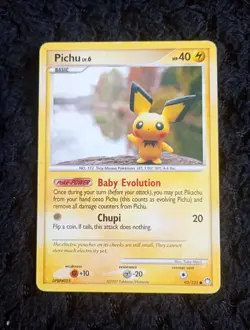 Pokemon TCG Pichu Mysterious Treasures Card 93/123 Non Holo Regular Card MP - Image 1