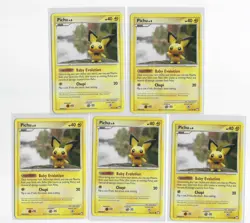 Pokemon TCG Card Pichu 93/123 - Mysterious Treasures - Non Holo LOT OF 5 NM - Image 1