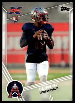 2020 Topps XFL P.J. Walker #123 - Image 1