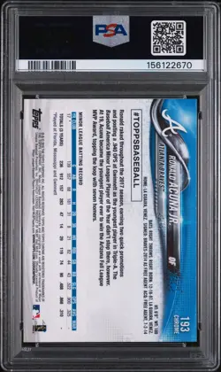 2018 Topps Chrome #193 Ronald Acuna Jr. PSA 10 - Image 2