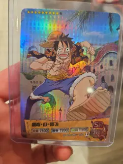 Monkey D Luffy Holo Foil Holo One Piece Trading Card Doujin OP-DR-FM01-052 - Image 1