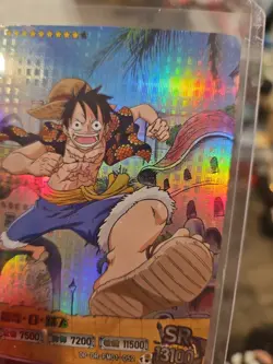 Monkey D Luffy Holo Foil Holo One Piece Trading Card Doujin OP-DR-FM01-052 - Image 3