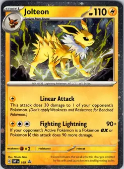 Jolteon - (Cosmos Holo) 169 SV: Scarlet & Violet Promo Cards Pokemon NM Holo - Image 1