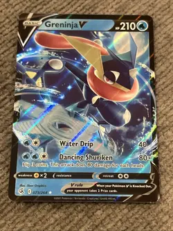 Pokemon TCG Greninja v Fusion Strike Holo Ultra Rare Card 073/264 - Image 1