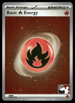 Basic Fire Energy (Cosmos Holo) 002 Holo C Prize Pack Series Cards Pokemon NM - Image 1