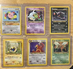 Pokemon Neo Discovery Base Mixed Lot 6 Cards MP - Image 1