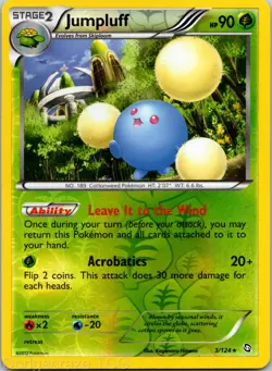 Jumpluff 3/124 Rare Dragons Exalted Pokemon Reverse Holo NM - Image 1