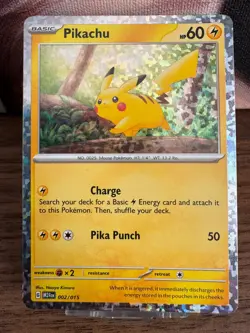 Pokemon Pikachu 002/015 McDonalds 2024 Promo Holo Foil - Image 1