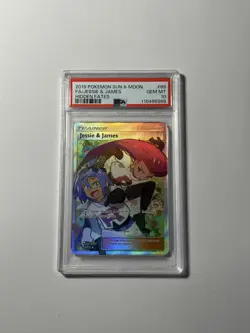 Pokemon (PSA 10) Jessie & James 68 Hidden Fates Holo Englisch Sun & Moon - Image 1