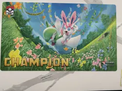 Pokemon League Cup Champion TCG Playmat Sylveon Gardevoir Tag Team - Image 1