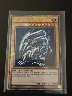 QCR Blue-Eyes White Dragon Quarter Century Secret Rare Yugioh NM TCG MP24-EN001 - Image 1