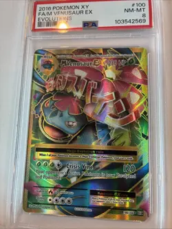 M VENUSAUR EX 100/108 •PSA 8 NM-MT• Full Art XY Series: Evolutions 2016 Pokemon - Image 3