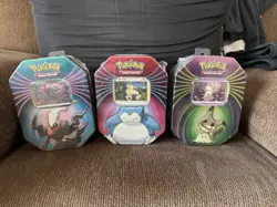 Pokemon Knock Out Snorlax, Mimikyu, Darkrai, Collector's Tin Factory Sealed Rare - Image 1