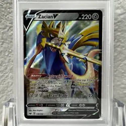 2020 Pokemon Sword & Shield (Base Set) Zacian V 138/202 - PSA 10 Gem Mint - Image 3