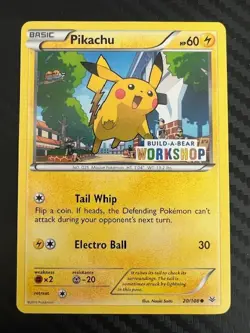 Pokemon TCG Pikachu Build-A-Bear Workshop Stamped 20/108 Promo LP - Image 1