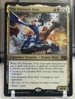 The Fantastic Four Foil Marvel Super Heroes MTG #741 - Image 1