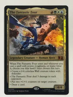 The Fantastic Four Foil Marvel Super Heroes MTG #741 - Image 2