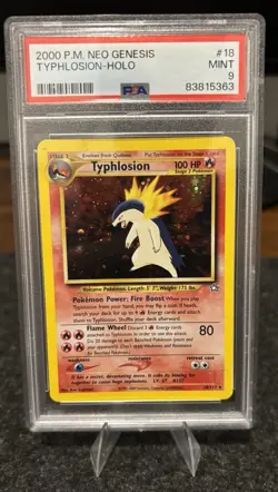 Pokemon TCG Typhlosion Neo Genesis #18 Holo PSA 9 - Image 1