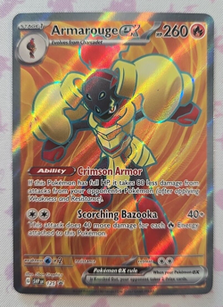 Pokemon Card Armarouge ex SVP 125 Black Star Promo Alt Art Full Art English - Image 1