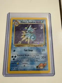 Pokemon TCG Misty's Seadra 009/132 Wotc Promo Prerelease Holo 70 HP 1999 - Image 1