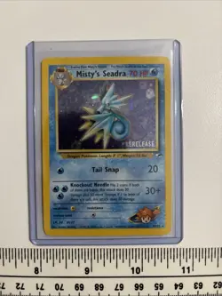 Pokemon TCG Misty's Seadra 009/132 Wotc Promo Prerelease Holo 70 HP 1999 - Image 2