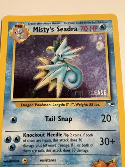 Pokemon TCG Misty's Seadra 009/132 Wotc Promo Prerelease Holo 70 HP 1999 - Image 5