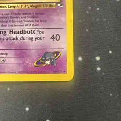 Sabrina's Slowbro 60/132 Pokemon TCG Gym Heroes 1st Edition NM Vintage 2000 5 - Image 4