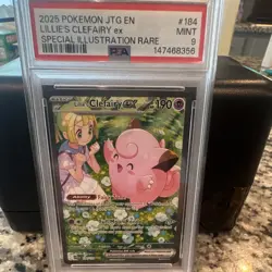 Pokemon PSA 9 Lillie's Clefairy ex 184/159 Sv09 Journey Together SIR Holo - Image 1