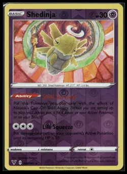 Shedinja 066/185 Vivid Voltage Rare Reverse Holo Lightly Played - Image 1