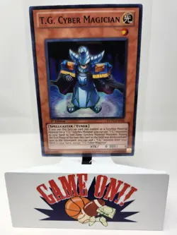 YuGiOh T.G. Cyber Magician EXVC-EN016 1st Edition Super Rare LP - Image 1