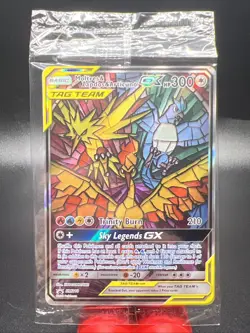 2019 Pokemon Moltres Zapdos Articuno GX Tag Team SM210 Black Star Promo SEALED - Image 1