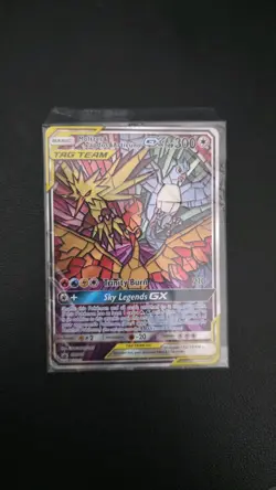 2019 Pokemon Moltres Zapdos Articuno GX Tag Team SM210 Black Star Promo-SEALED - Image 1