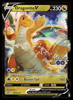 Dragonite V SWSH235 Holo Pokemon GO Promo Pokemon Card - Image 1