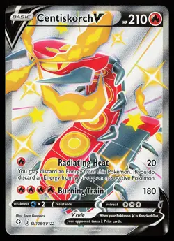 Centiskorch V SV108/SV122 Holo Shining Fates Shiny Vault Pokemon Card - Image 1
