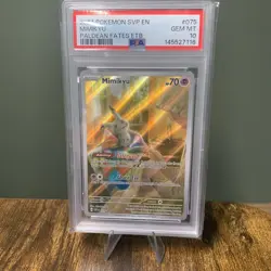 Pokemon TCG | Mimikyu SVP075 Black Star Promo Card Paldean Fates | PSA 10 - Image 1