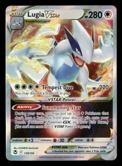 Lugia Vstar - 139/195 - Ultra Rare - Silver Tempest - Pokemon Card - NM/M - Image 1