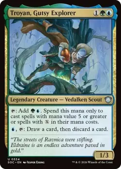 Troyan, Gutsy Explorer NM Secrets of Strixhaven MTG Magic the Gathering Gold Eng - Image 1