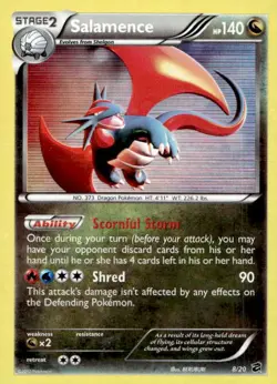 Salamence 8/20 Holo Rare Dragon Vault Pokemon Lightly Played - Image 1