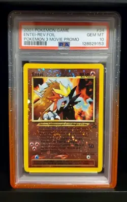 Pokemon Entei Reverse Holo Black Star Promo #34 PSA 10 Double SWIRL - Image 1