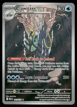 2025 Clawitzer - 141/132 Illustration Rare Holo NM ME01: Mega Evolution Pokemon - Image 1
