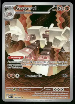 2025 Garganacl - 147/132 Illustration Rare Holo NM ME01: Mega Evolution Pokemon - Image 1
