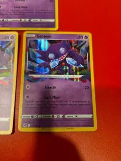 3x Sableye 070/196 Lost Origin Pokemon Reverse Holo Foil Rare And Common - Image 2