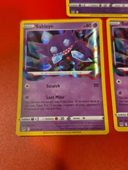 3x Sableye 070/196 Lost Origin Pokemon Reverse Holo Foil Rare And Common - Image 3