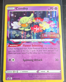 Pokemon Comfey SWSH242 SWSH: Sword & Shield Promo Prerelease Holo 70 HP - Image 1