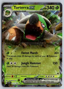 Torterra ex 012/162 Double Rare Temporal Forces Pokemon Near Mint - Image 1