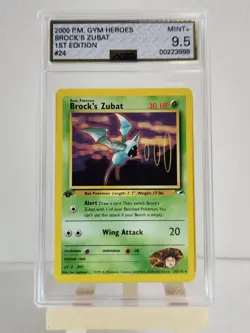 Brock's Zubat #24 (1st Edition) - 2000 Pokemon Gym Heroes (AGS 9.5 - POP 1) - Image 1