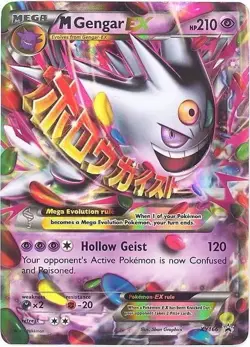 M Gengar EX Promo Holo XY166 Mega Evolution Pokemon TCG HP210 - Image 1