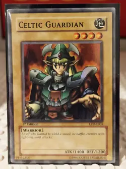 Yu-Gi-Oh! 1st Edition Holo Celtic Guardian LOB-E005 Ultra Rare - Image 3